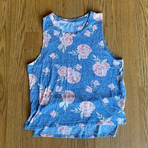 Vans Floral Hi-Low Sleeveless Top - Size L (fits like a M)